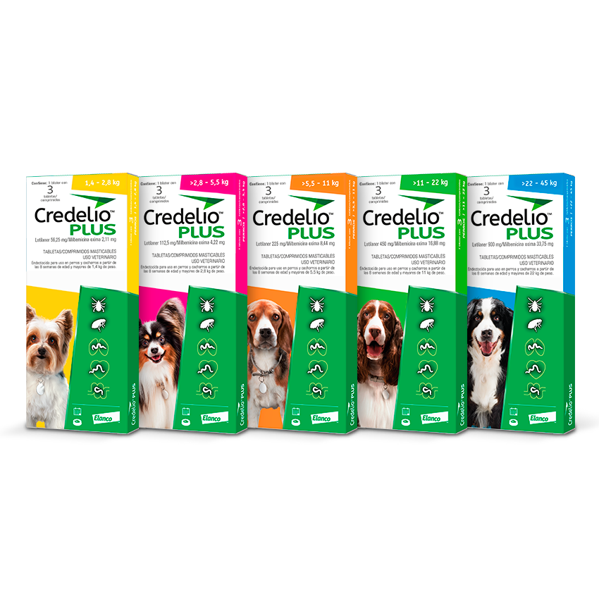 TABLETAS MASTICABLES ANTIPULGAS CREDELIO PLUS PARA PERROS x 3 UNIDADES (1)